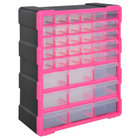 39 Drawers Parts Organiser Wall Mount Tools Storage Cabinet Nuts Bolts