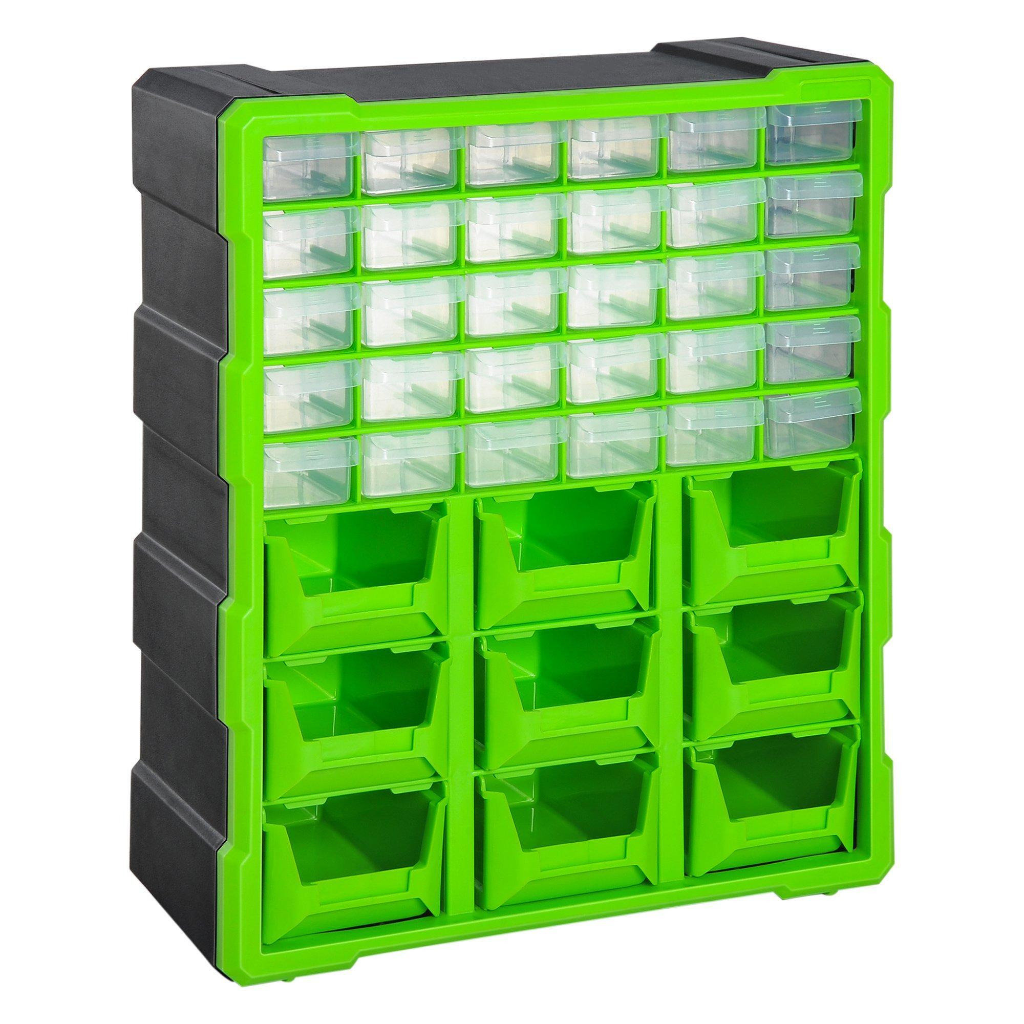 39 Drawer Parts Organiser Wall Mount Storage Cabinet Nuts Bolts Tool - image 1