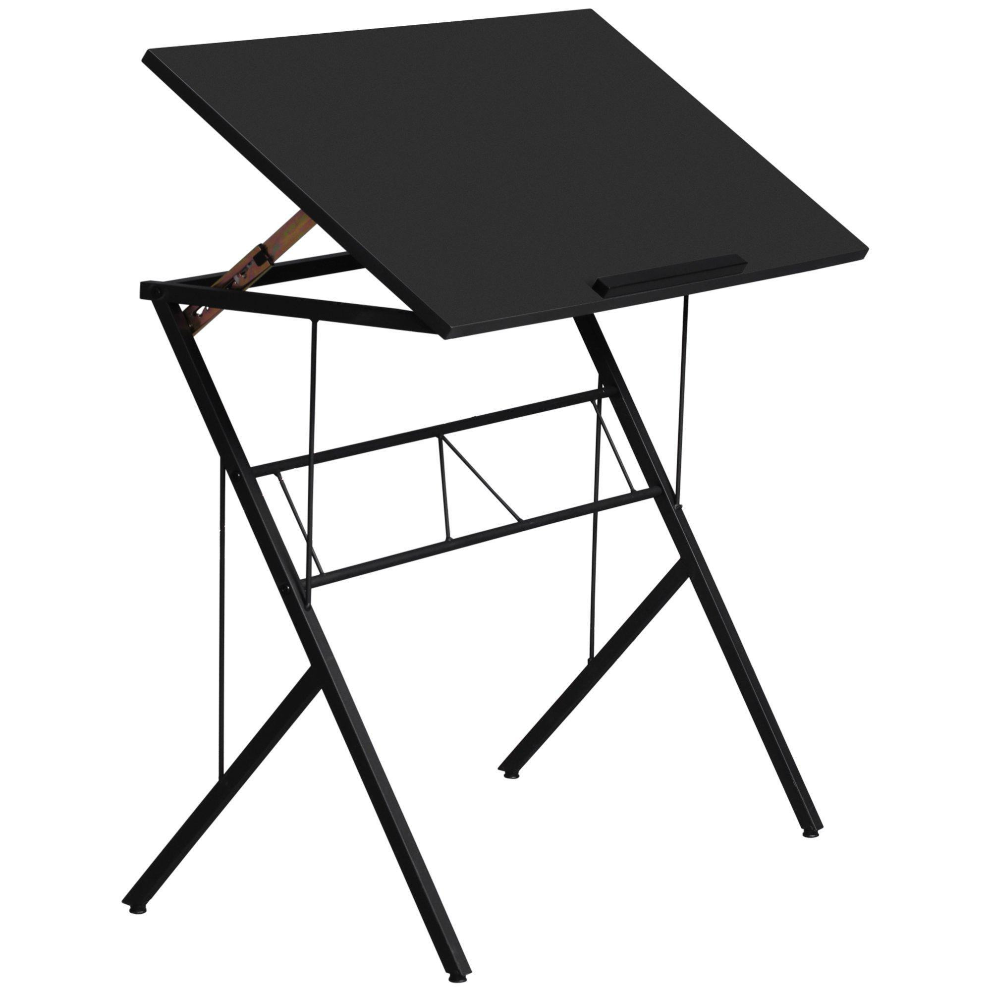 Adjustable Laptop Stand Tilt Writing Desk Workstation Black Table w/ Stopper - image 1