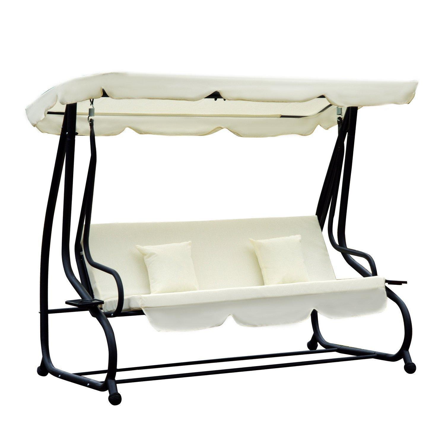 3 Seater Swing Chair for Outdoor with Adjustable Canopy - image 1