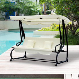 3 Seater Swing Chair for Outdoor with Adjustable Canopy - thumbnail 3