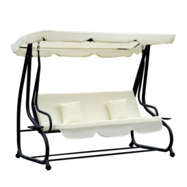 3 Seater Swing Chair for Outdoor with Adjustable Canopy - thumbnail 1