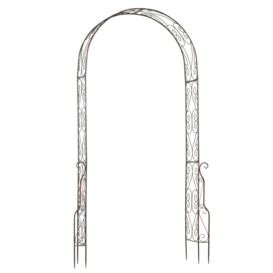 Metal Decorative Garden Rose Arch Arbour Trellis for Wedding 120Lx30Wx226Hcm - thumbnail 1