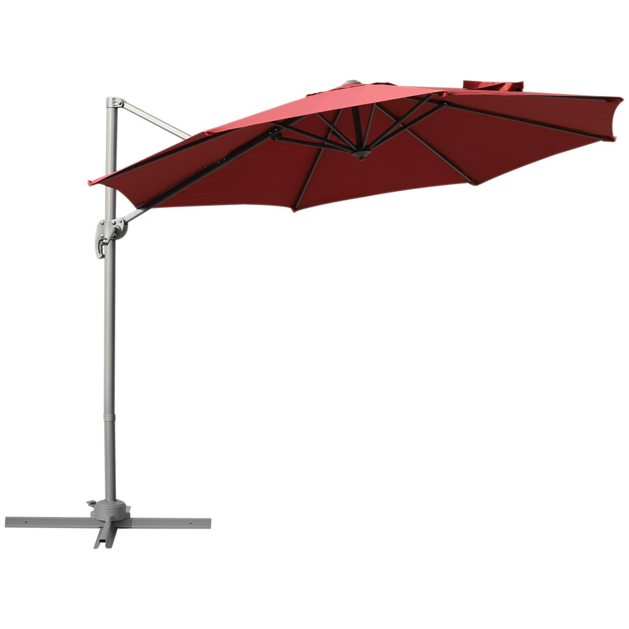 Cantilever Roma Parasol 360Degree Rotation with Hand Crank and Base - image 1