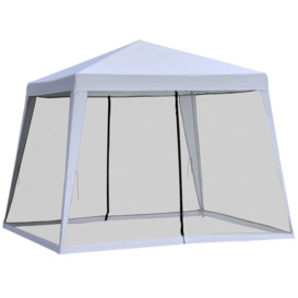 3x3m Outdoor Gazebo Canopy Tent Event Shelter with Mesh Screen Side - thumbnail 1