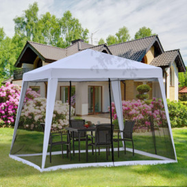 3x3m Outdoor Gazebo Canopy Tent Event Shelter with Mesh Screen Side - thumbnail 2