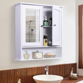 Wall mounted Bathroom Cabinet Mirror Door Organiser Storage - thumbnail 3