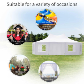 10 Sides Heavy Duty Tent Gazebo Outdoor Party Wedding Event Marquee - thumbnail 3