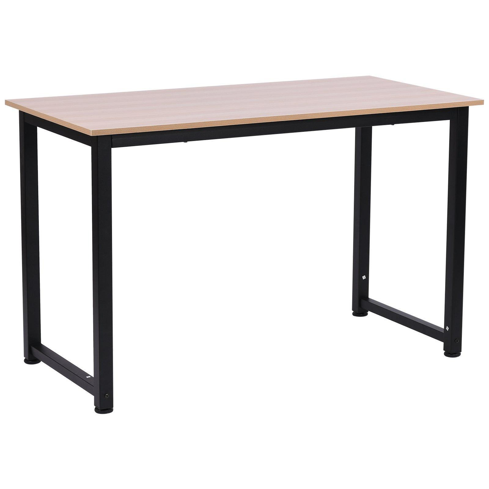 Computer Desk Dining Table Home Office Workstation with Metal Frame - image 1