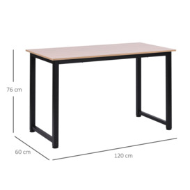 Computer Desk Dining Table Home Office Workstation with Metal Frame - thumbnail 3