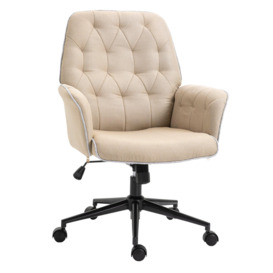 Computer Chair withArmrest Modern Style Tufted Home Office Dining Room - thumbnail 1