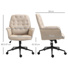 Computer Chair withArmrest Modern Style Tufted Home Office Dining Room - thumbnail 3