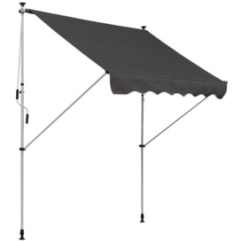 2x1.5m Manual Retractable Patio Awning Floor- to-ceiling Shade