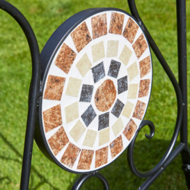 Sunflower Mosaic Garden Patio Bistro Table and Chairs Set - thumbnail 3