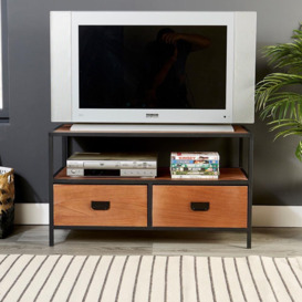 Cayman 2 Drawer Compact TV Stand Unit - thumbnail 1