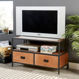 Cayman 2 Drawer Compact TV Stand Unit - thumbnail 2