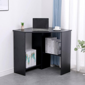 Wellington Compact Office Computer Corner Desk with Storage Shelves - thumbnail 1