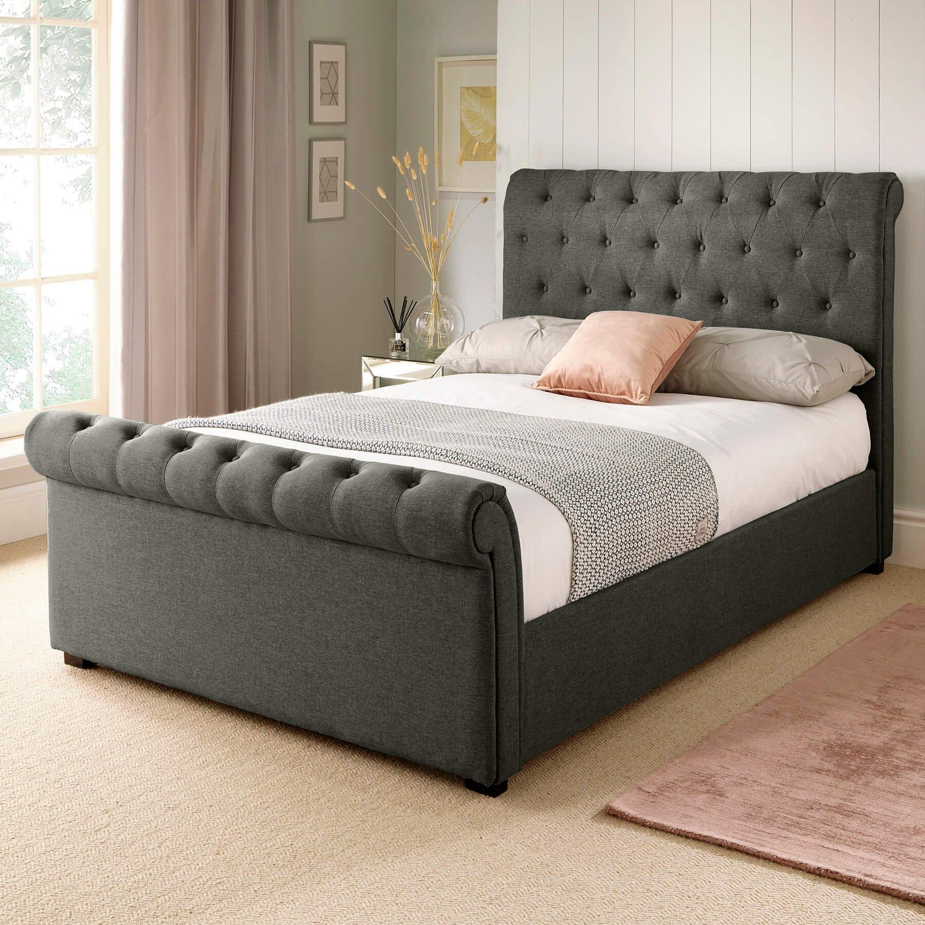 Chester Fabric Upholstered Bed - image 1