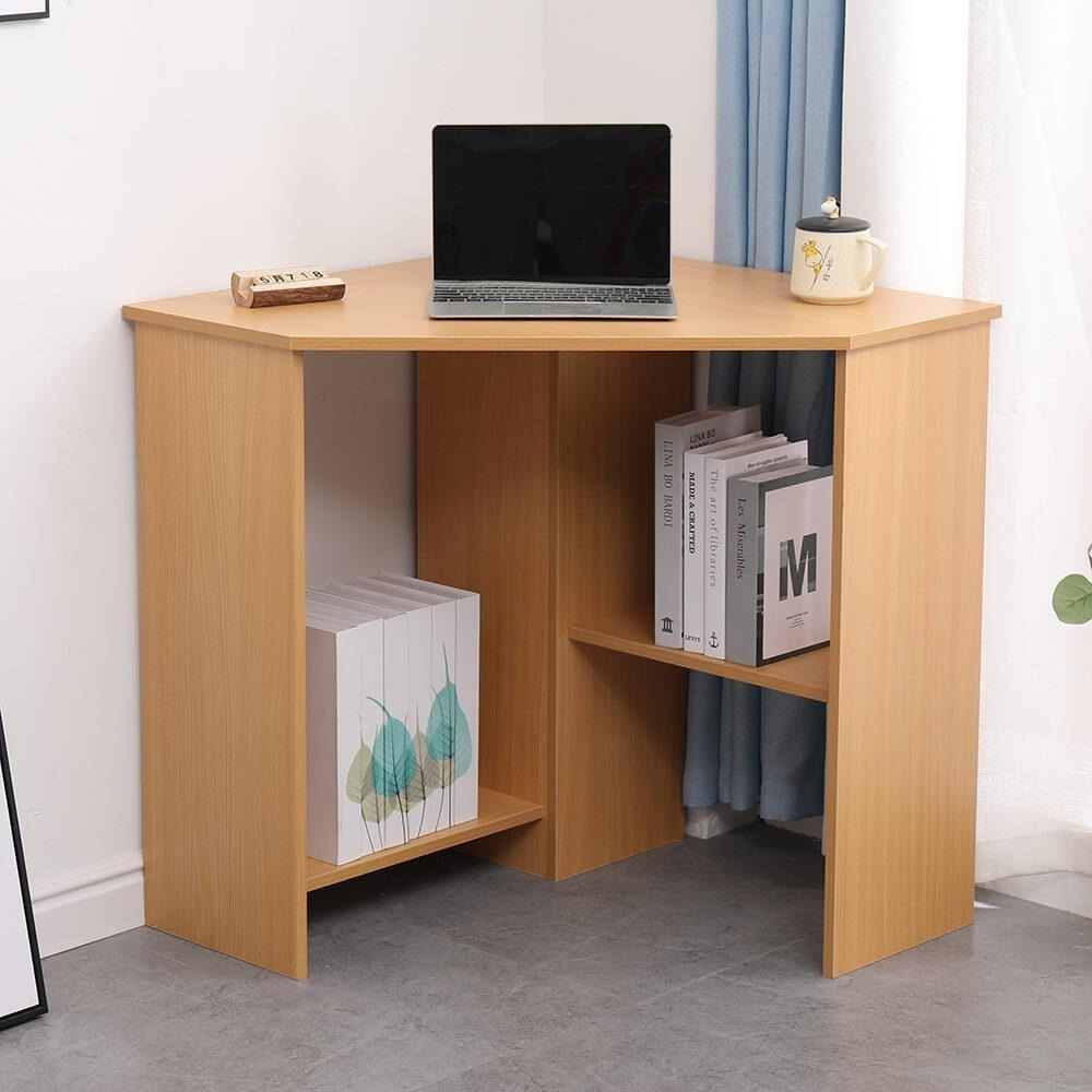 Wellington Compact Office Computer Corner Desk with Storage Shelves - image 1