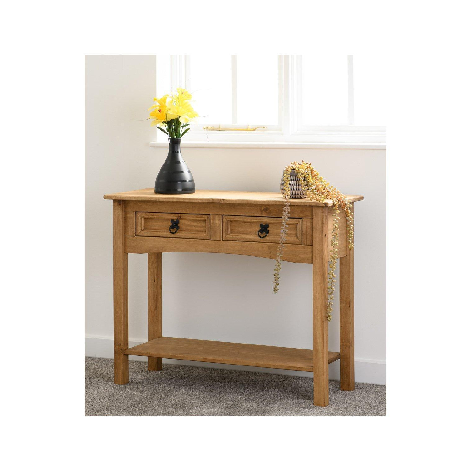 Corona 2 Drawer Console Table With Shelf - image 1