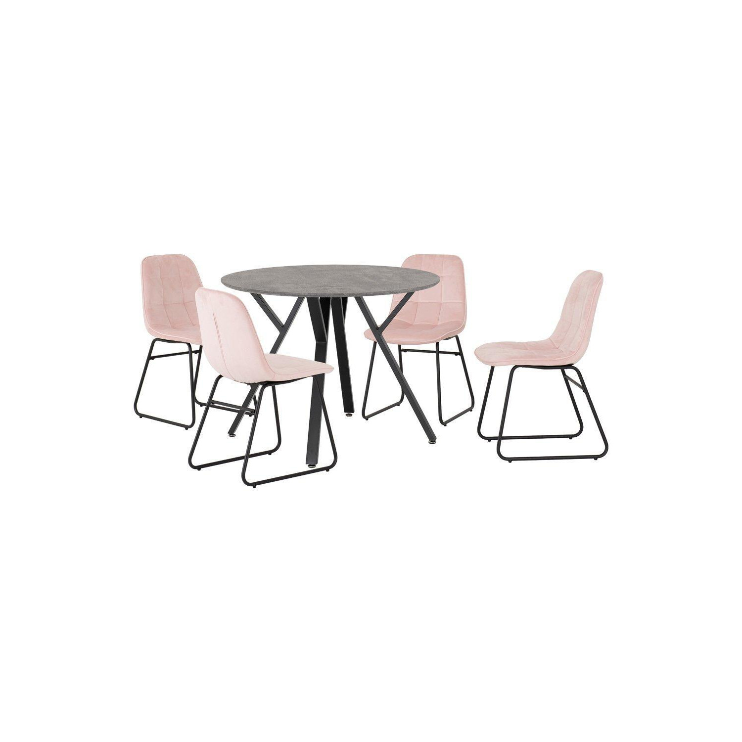 Athens Round Dining Set with Lukas Chairs - image 1