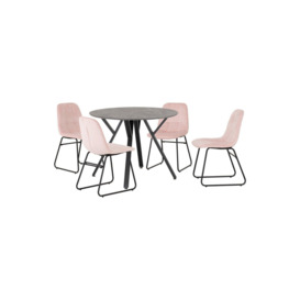 Athens Round Dining Set with Lukas Chairs - thumbnail 1