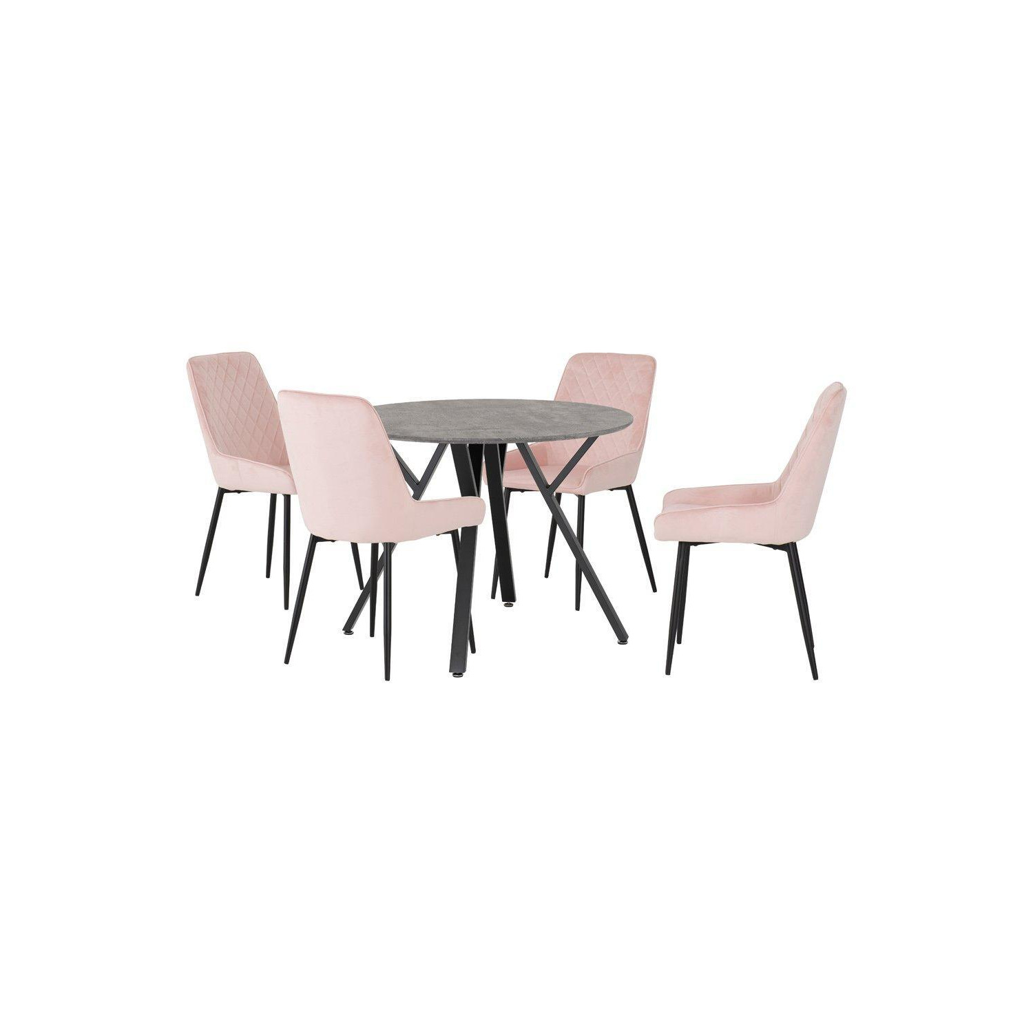 Athens Round Dining Set with Avery Chairs - image 1