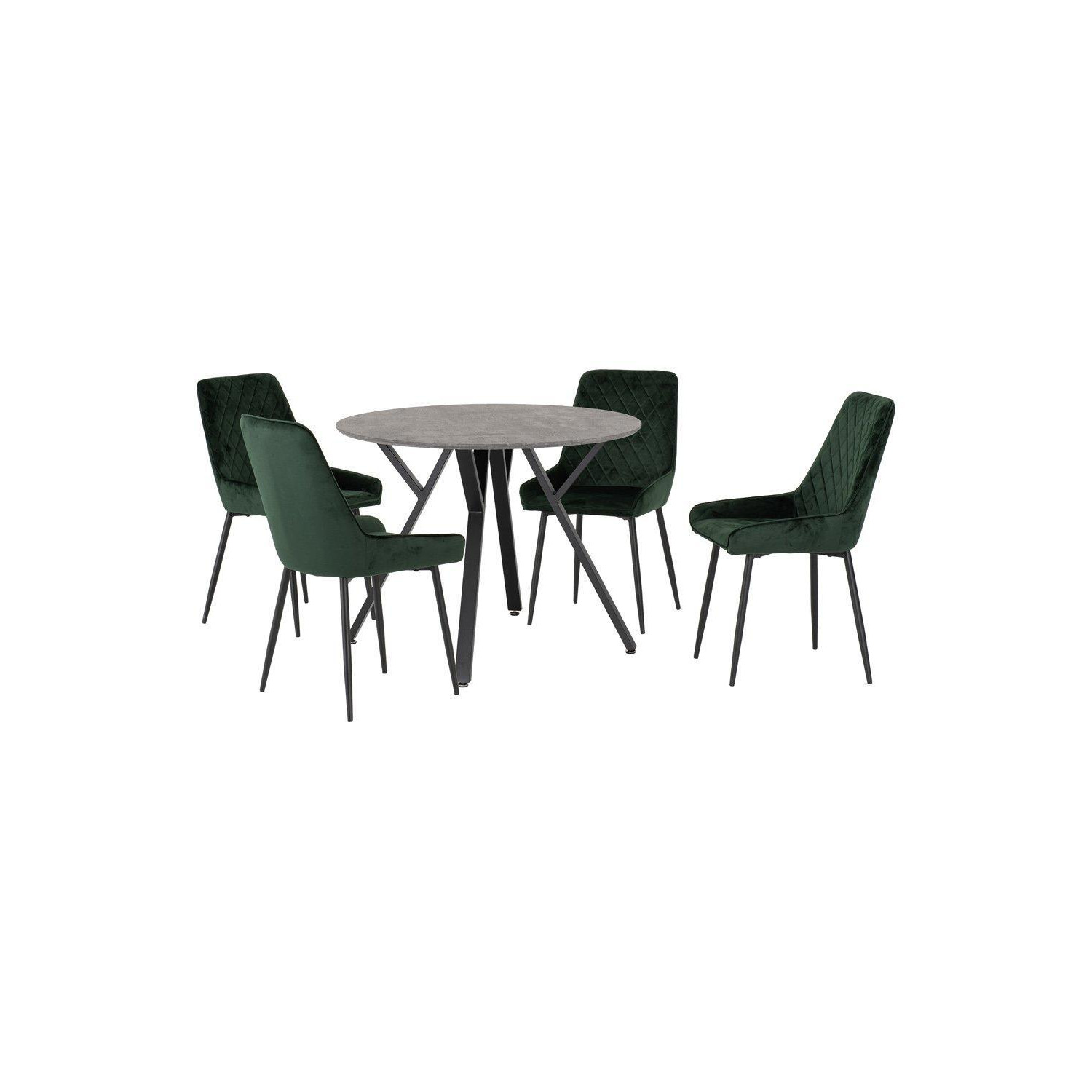 Athens Round Dining Set with Avery Chairs - image 1