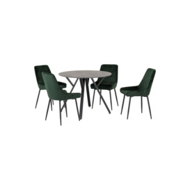Athens Round Dining Set with Avery Chairs