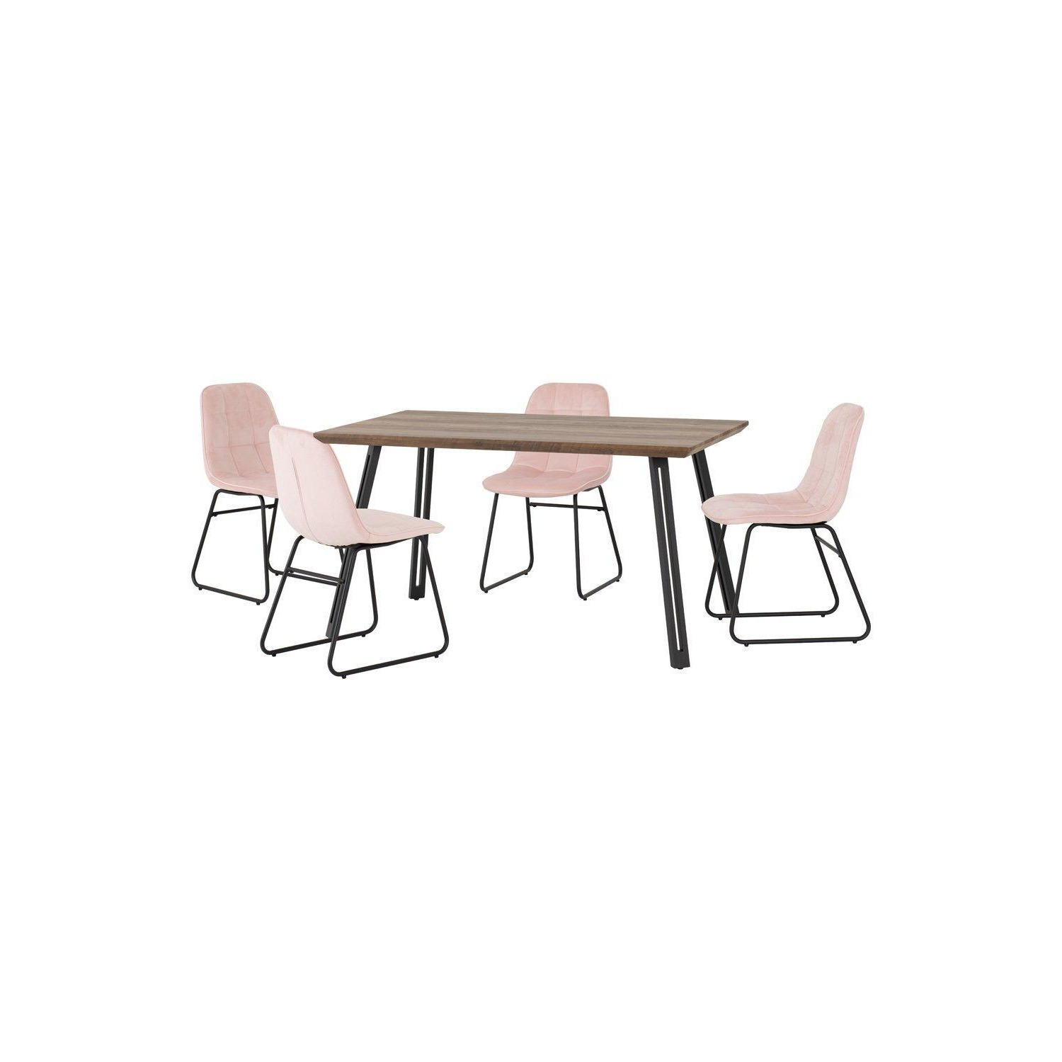 Quebec Straight Edge Dining Set with Lukas Chairs - image 1