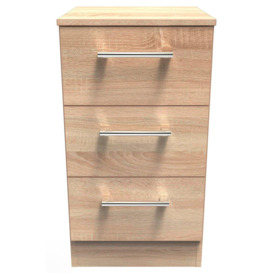 Cornwall 3 Drawer Bedside Cabinet (Ready Assembled) - thumbnail 1
