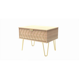 Chevron 1 Drawer Side Table (Ready Assembled)