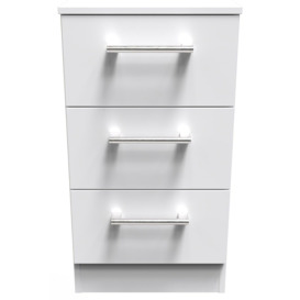 Cornwall 3 Drawer Bedside Cabinet (Ready Assembled)