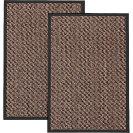 Durable Non-Slip Washable Door Mat Dirt Trapper Rug Pack of 2