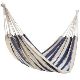 Striped Cotton Garden and Patio 2 Seater Double Hammock