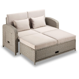 Rattan Effect 3 in 1 Garden Sofa and Day Bed