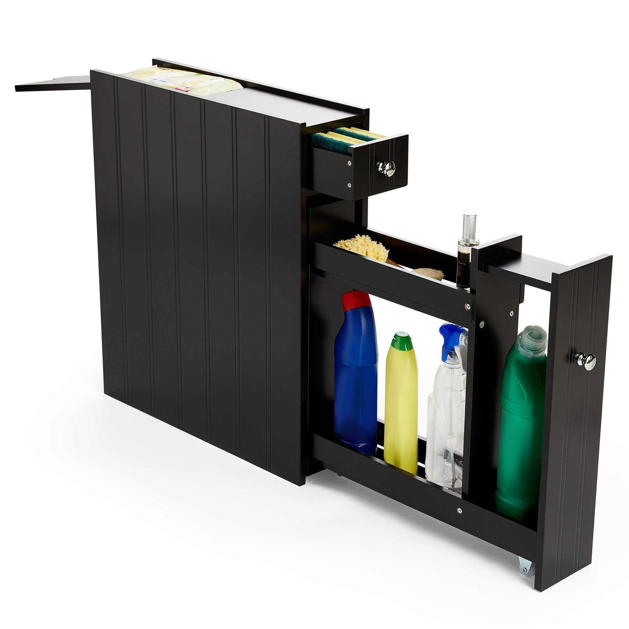 Freestanding Shaker Style Slimline Bathroom Storage Unit - image 1