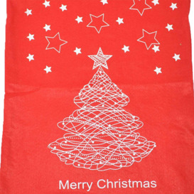 Merry Traditional Large Santa Sack Father Christmas Stocking Socks Gifts Bag Felt Xmas Accessories 60 x 45cm Toys Sweets - thumbnail 1