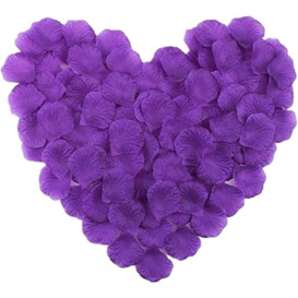 100pcs Dark Purple Silk Rose Petals Wedding Mothers Day Wedding Confetti Anniversary Table Decorations - thumbnail 2
