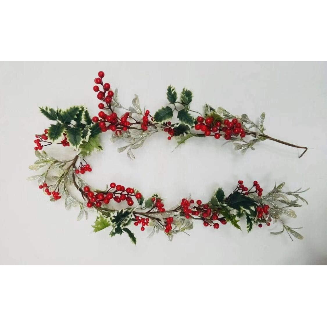 1.5m Natural Looking Artificial Leaves, Berries and Flowers Garland - image 1