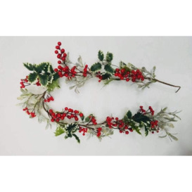 1.5m Natural Looking Artificial Leaves, Berries and Flowers Garland - thumbnail 1