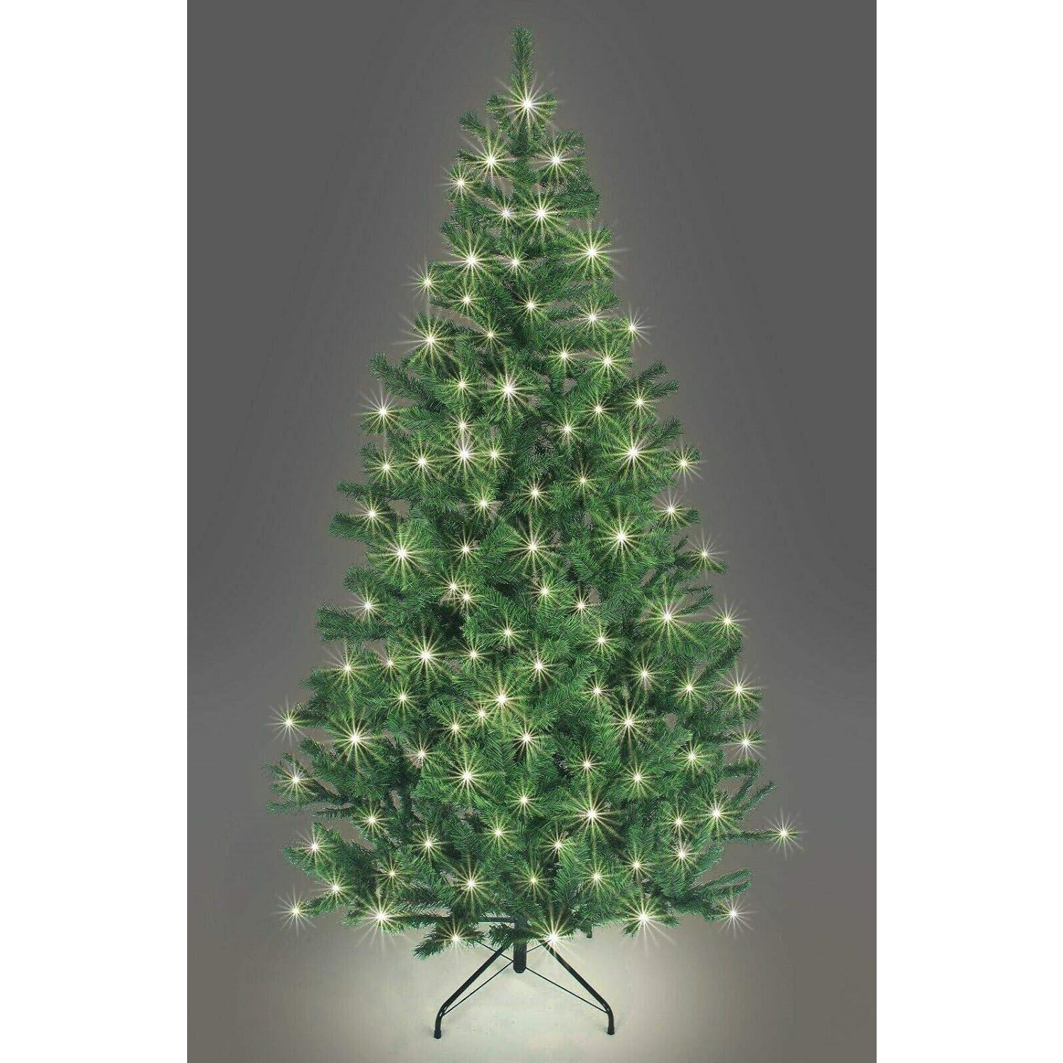12FT Prelit Green Alaskan Pine Christmas Tree Warm White LEDs - image 1