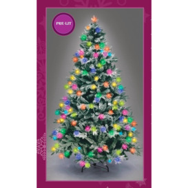10FT Prelit Green Lapland Fir Christmas Tree Multicolour LEDs - thumbnail 3