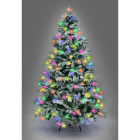 10FT Prelit Green Lapland Fir Christmas Tree Multicolour LEDs - thumbnail 2