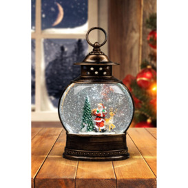 Christmas LED Lamp Lantern Indoor USB Battery Xmas Decorative Light, White - thumbnail 1