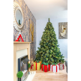8FT Prelit Green Kentucky Christmas Tree Warm White LEDs - thumbnail 1