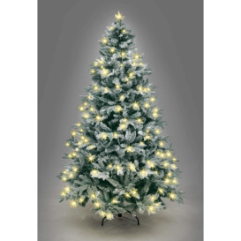 10FT Prelit Green Lapland Fir Christmas Tree Warm White LEDs - thumbnail 2