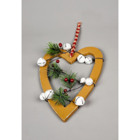 Wooden Hanging Decoration Heart Shape Light Brown 23X1.2X30 CM - thumbnail 3