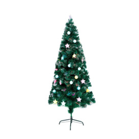 4Ft/120cm Pastel Stars and Baubles Fibre Optic Christmas Tree LED Pre-Lit - thumbnail 3
