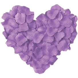 100pcs Light Purple Silk Rose Petals Wedding Mothers Day Wedding Confetti Anniversary Table Decorations - thumbnail 2